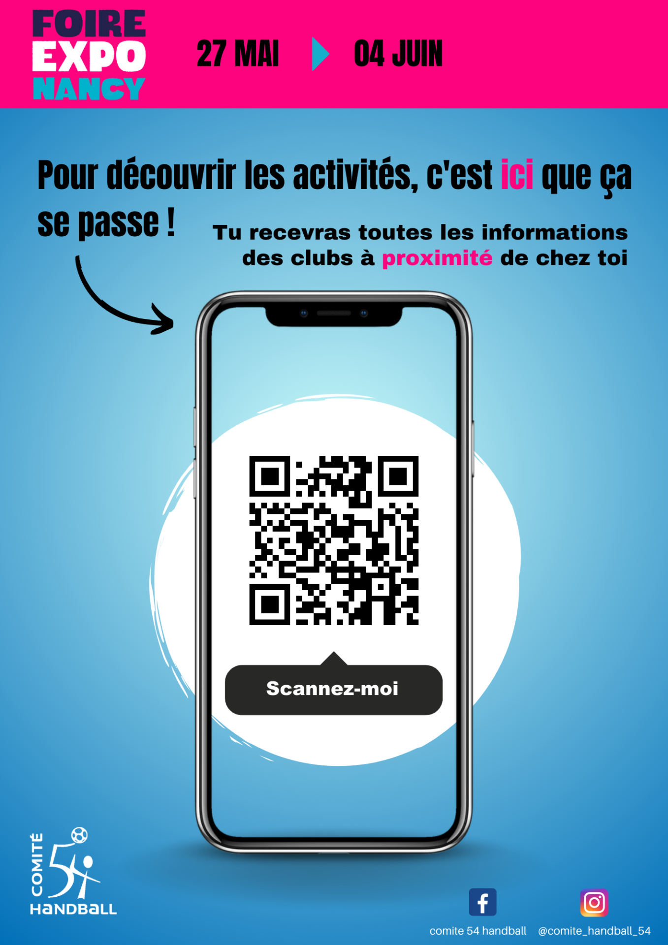 Affiche qr code foire expo